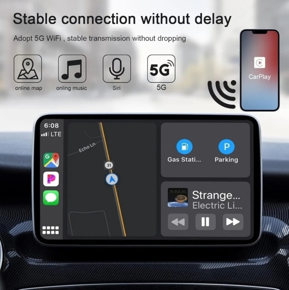 Teeran CarPlay Wireless Adapter for Factory Wired CarPlay 2024 Upgrade Plug & Pl - Picture 3 of 9
